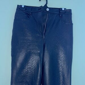 Wilfred Black Textured Faux Leather Pants